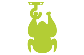 Software icon representing overhead sizing and grading integration for poultry processing plants, used to capture real-time weights, grades, and yield data after chilling.
